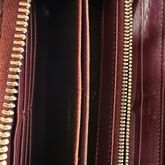 Dior 2009 Bordeaux Patent Leather Trotter Long Zip Wallet Zippy AUTH - Picture 6 of 16